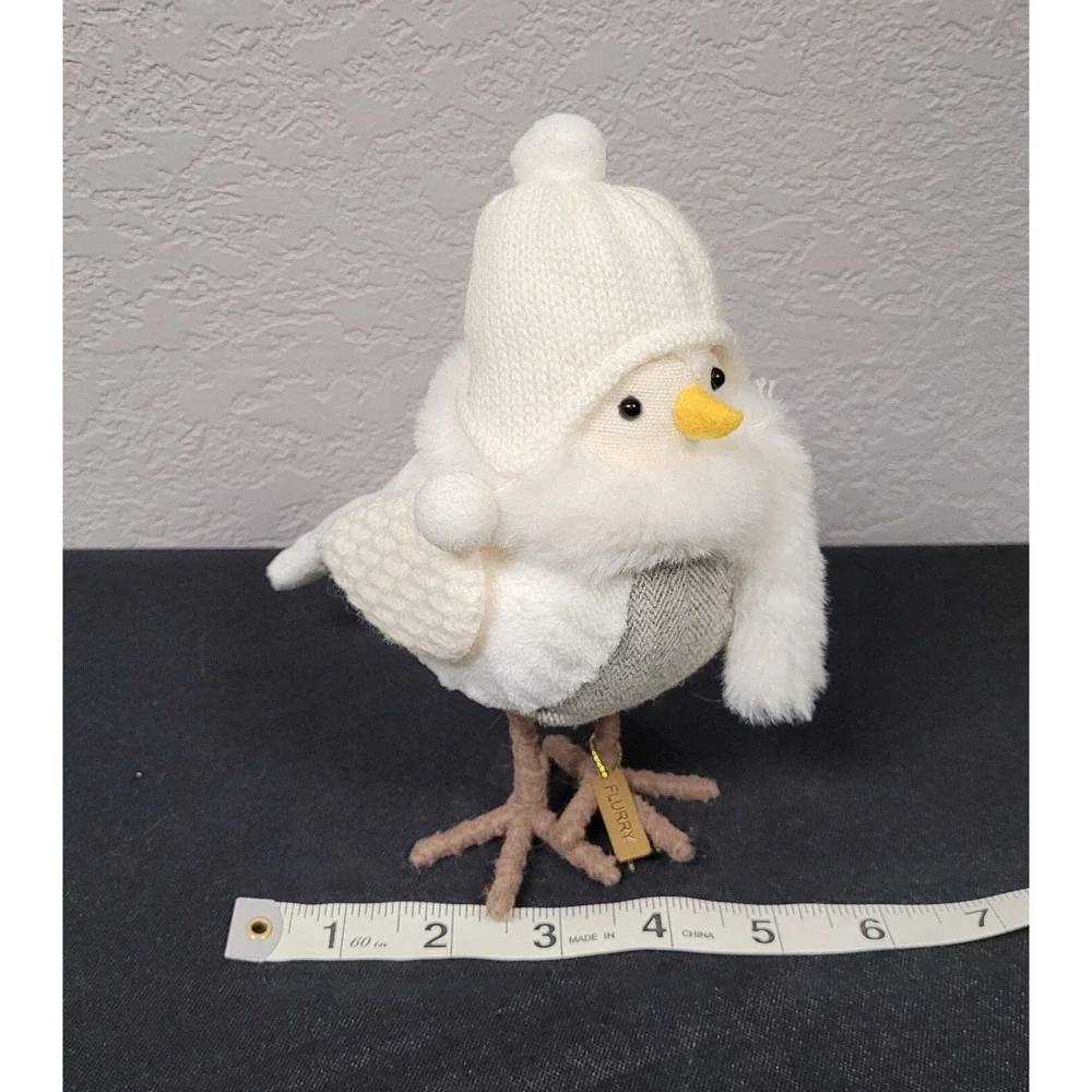 Featherly Friends Bird Flurry Bird with Knit Hat Scarf Decorative Figurine 2021